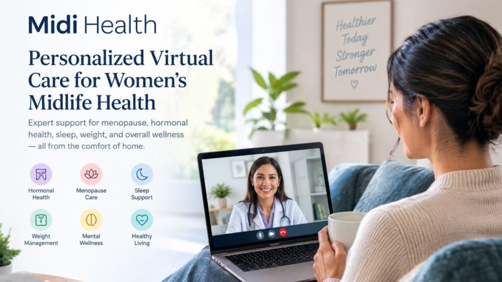 Midi Health virtual healthcare consultation for women’s midlife health